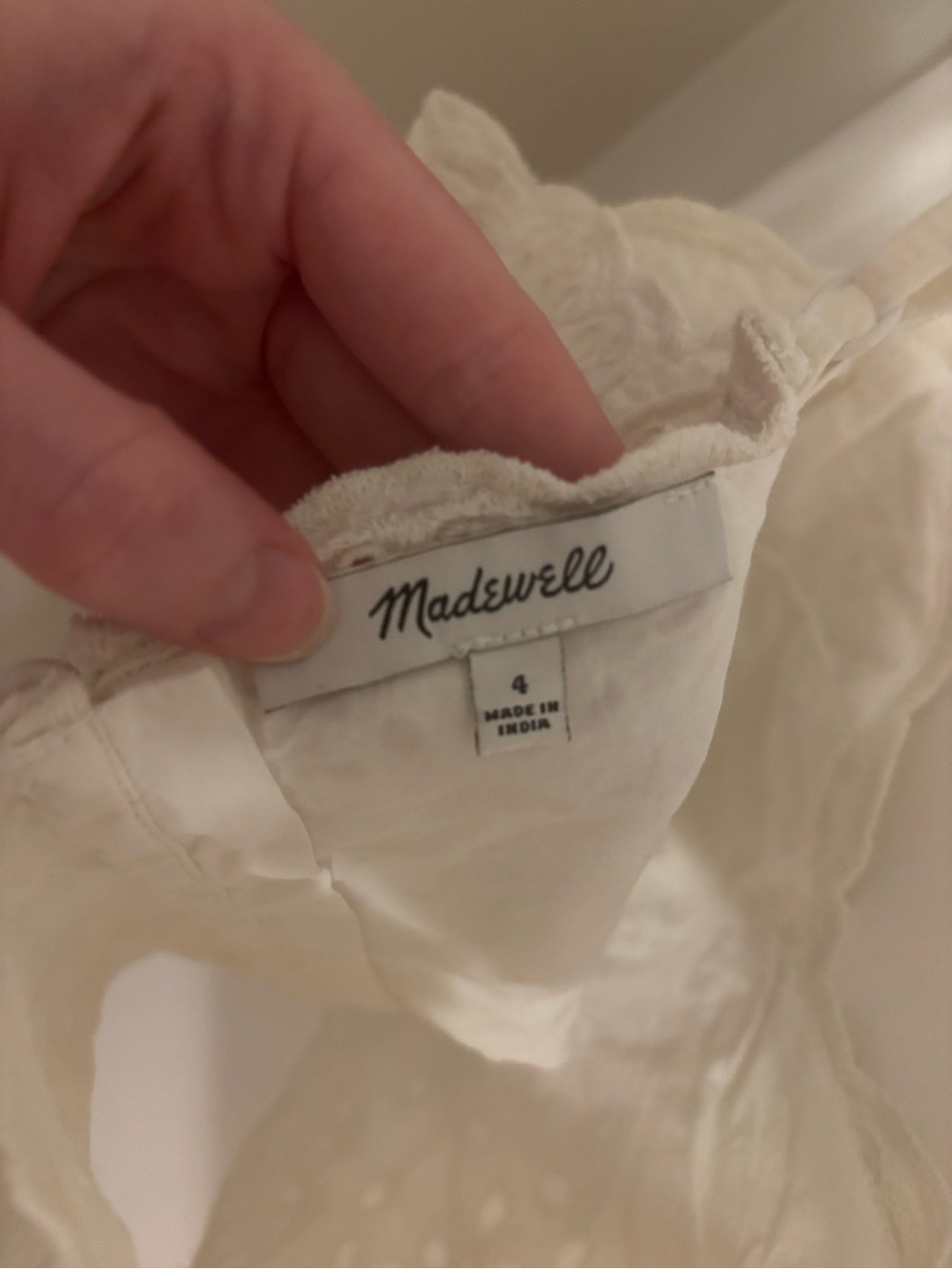 Madewell Cream Eyelet Lace Top - Picture 3 of 3